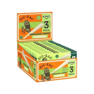 ZIG ZAG ORGANIC CONE KING SIZE 3PK
